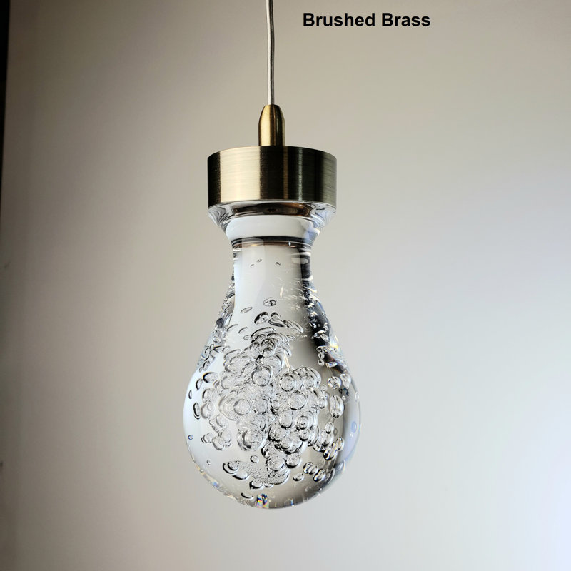 Luminaire suspendu grappe 6 lumières Atoka, Laiton brossé