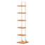 6-Tier Narrow Ladder Bookcase, Wood & Metal Etagere Freestanding Storage Shelf