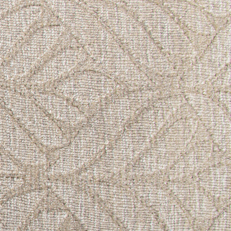 Textured Leaf Hand Loomed Beige Area Rug, Rectangle 8'6" x 12'6"