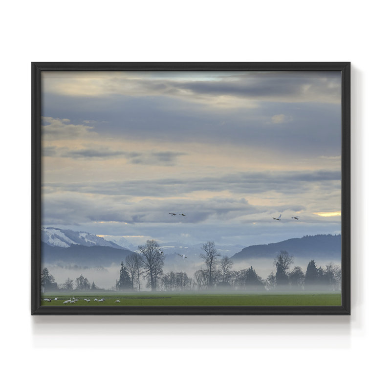 «Misty Horizon», impression encadrée, H 8 po x l 10 po, Noir, noir, noir, noir