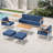 8-Piece Outdoor Wicker Patio Furniture Conversation Set-1146843364-1146843387