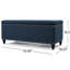 Banc de rangement avec garniture cloutée