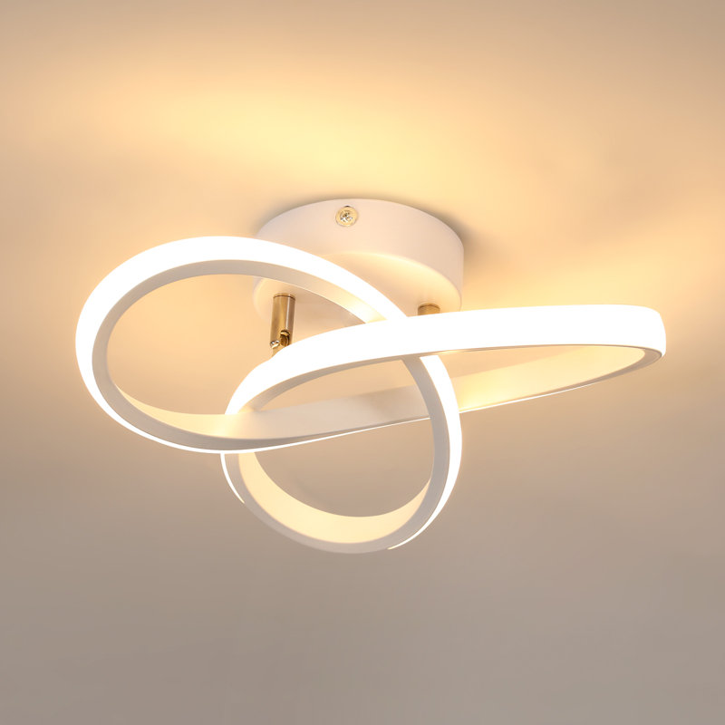 Kudolo 24cm LED Integrated Semi Flush Mount, White