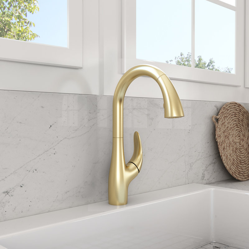 Pagano 2.0 Pull-Down Kitchen Faucet, Brushed Gold