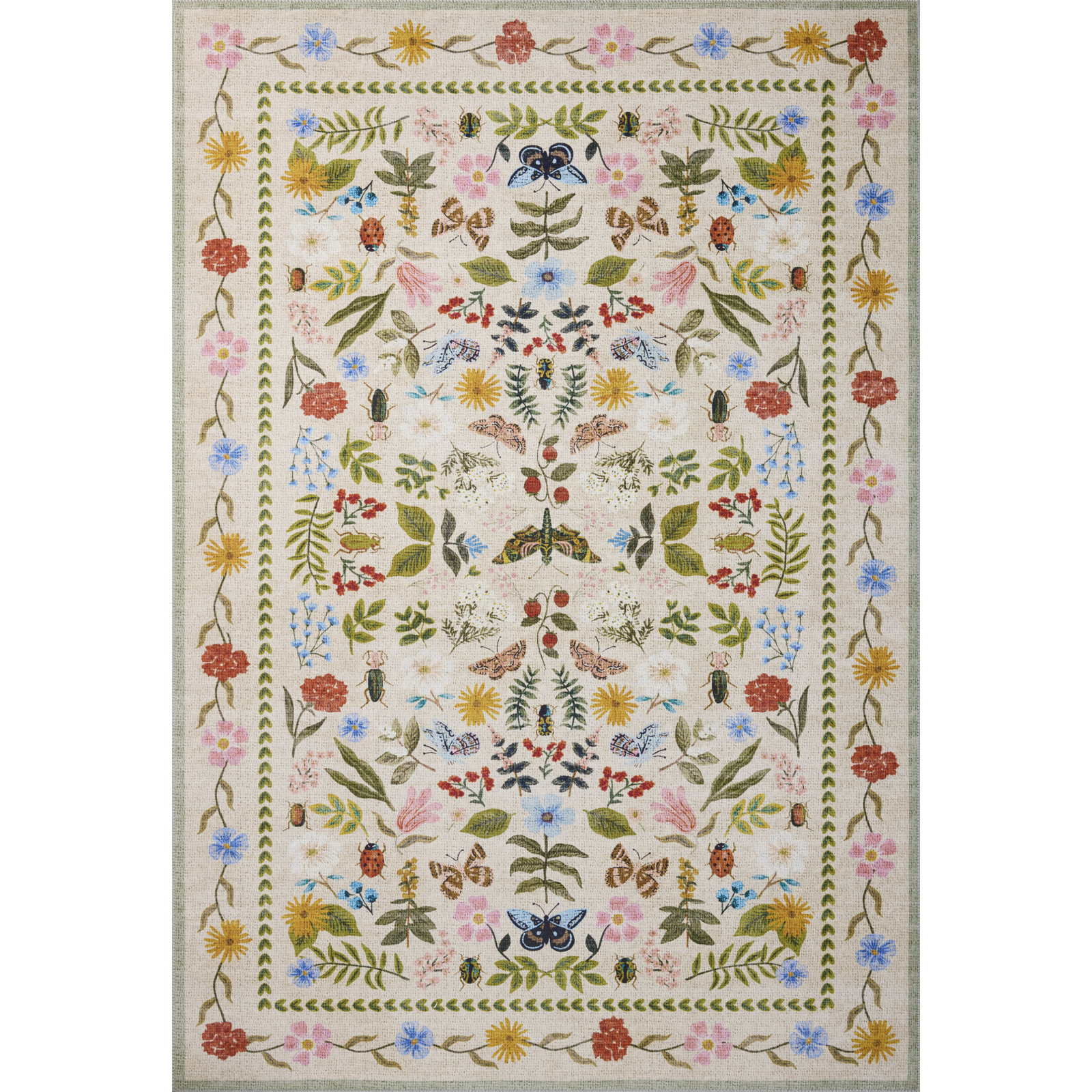 Canopy Cream Area Rug, Round 5'