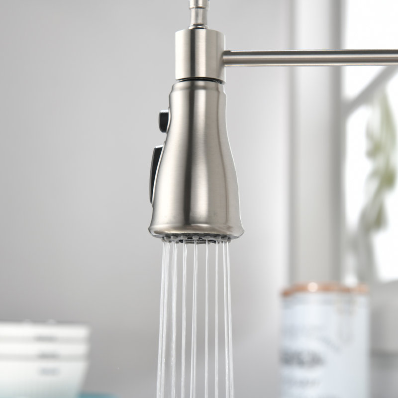 Touch Kitchen Faucet With Pull Down Sprayer, Brushed Nickel