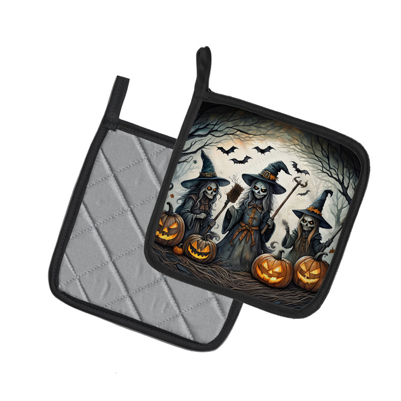 Paire de porte-casseroles Witches Spooky Halloween