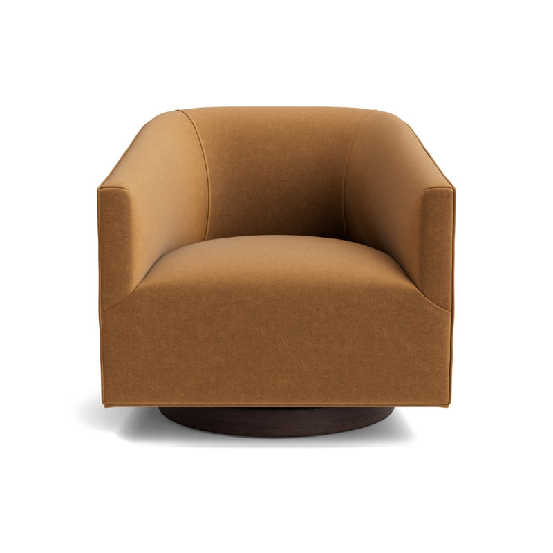 Cooper Full Swivel Chair, Java, Performance Velvet - Hazelnut