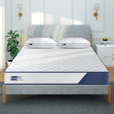 Matelas hybride Bedstory 8 po fermeté moyenne pour lit simple, soutien ergonomique, certifié CertiPUR-US