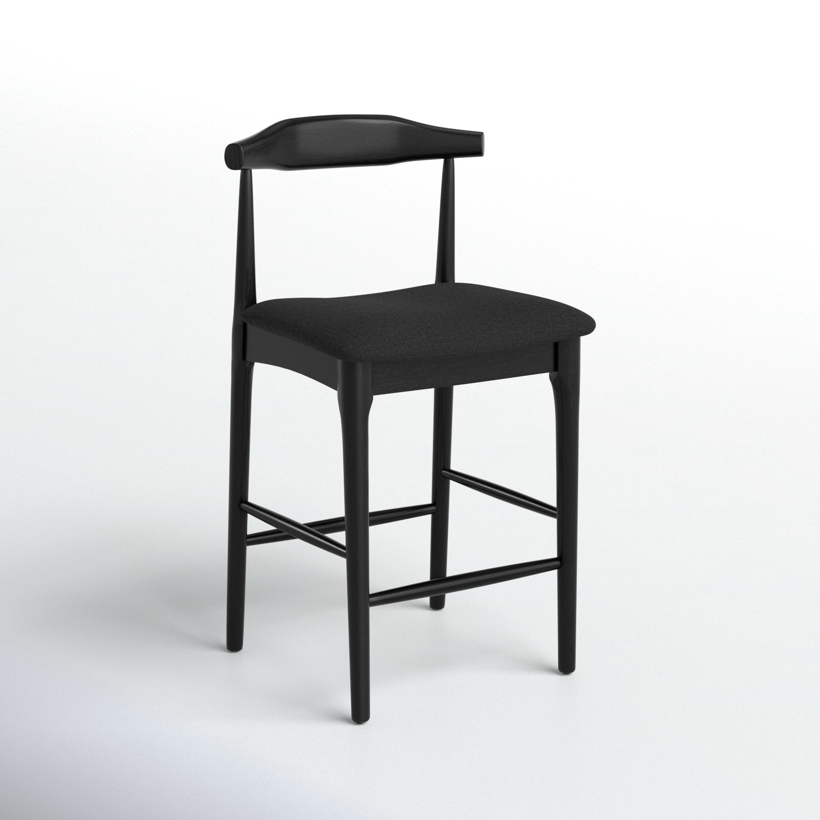 Hank Bar and Counter Stool, Black, Black, Counter Stool (25.67" Seat Height)