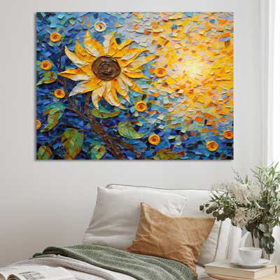 «Blossoming Sunflower in Full Summer», reproduction d'art