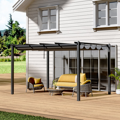 Rolanda Metal Light Grey Pergola