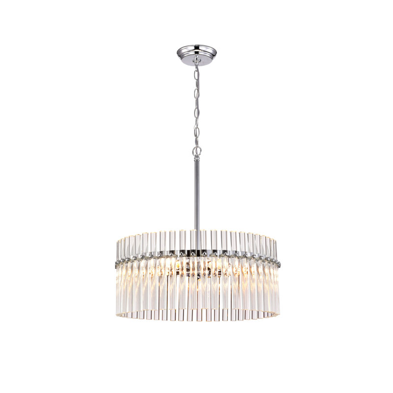 Alperton 4-Light 20.2" Chrome Unique / Statement Drum Chandelier