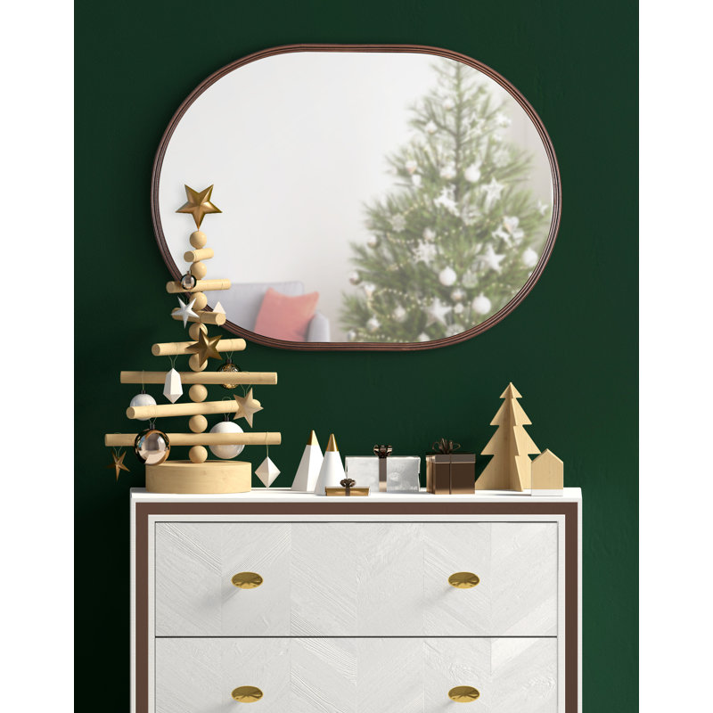 Miroir d'appoint mural Dashiya, Bronze, 18 po x 24 po