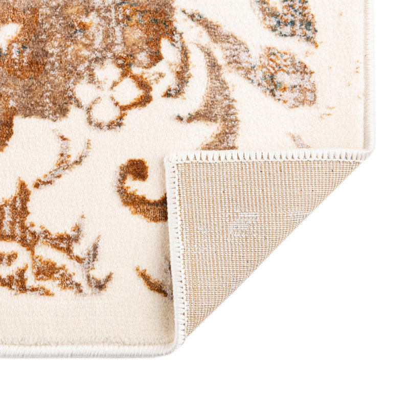 Tapis crème / brun Alamo, Rectangle 5 pi 3 po x 8 pi
