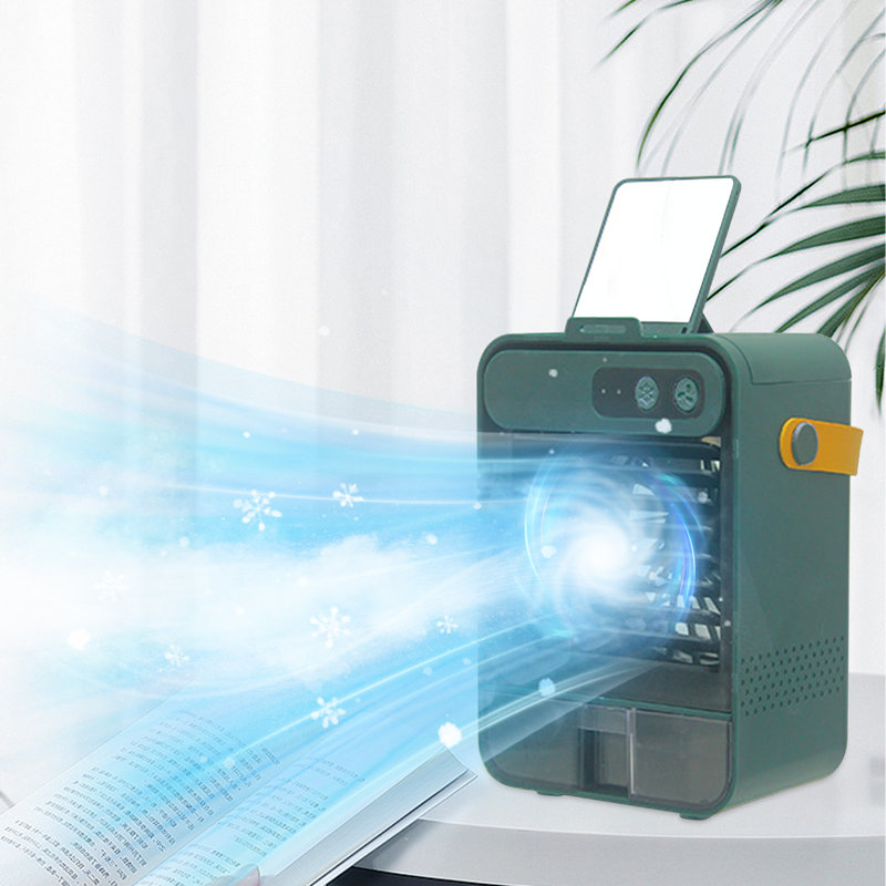 Mini ventilateur de rangement multifonction USB Kondieu, Green