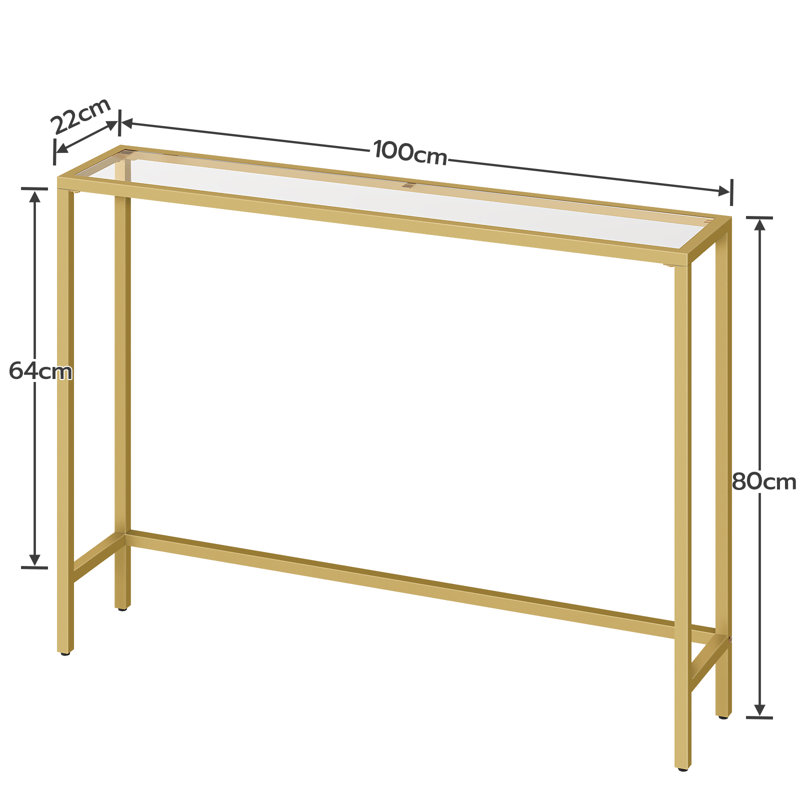 Sheraden 100cm Glass Top Console Table