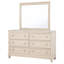 Commode à six tiroirs avec miroir encadré Coastal