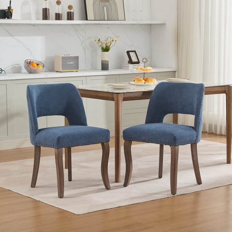 Ensemble de 2 chaises en bois, Bleu