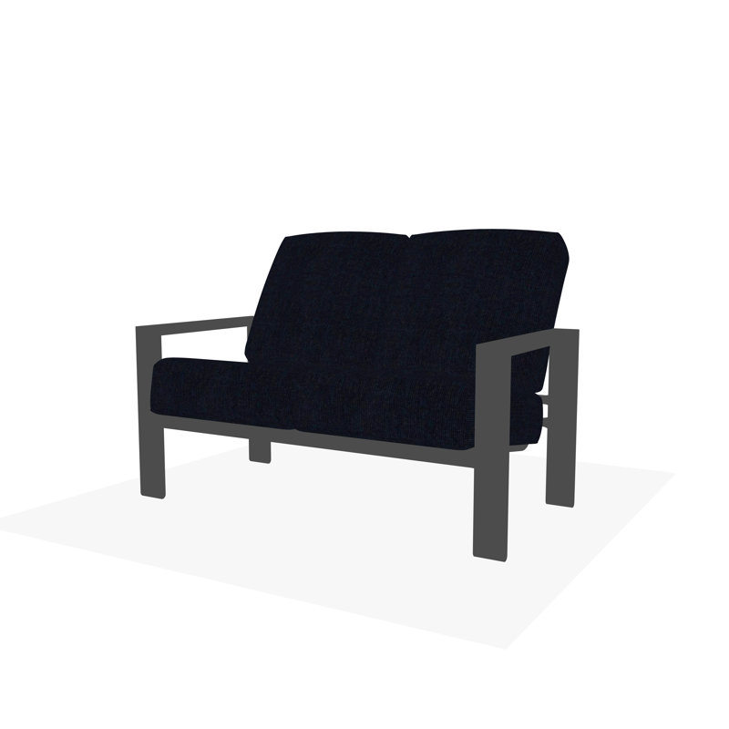 Causeuse Larssen, Graphite, Spectre indigo Sunbrella®