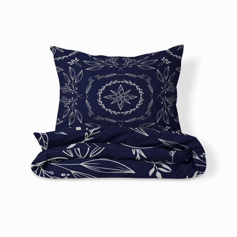  Ensemble de housse de couette Leaf, Housse de couette très grand + 2 taies décoratives