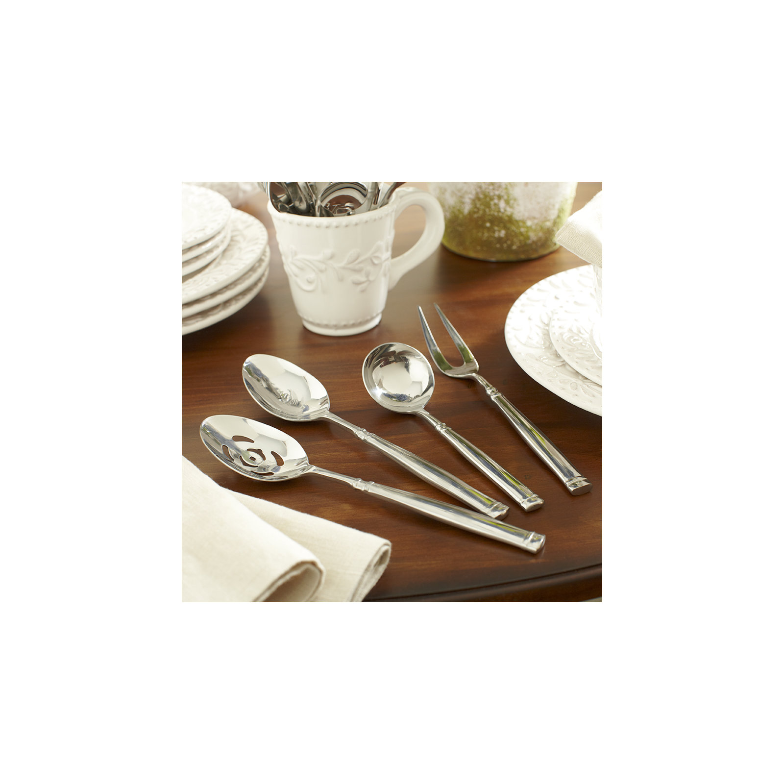 Donata 4 Piece Stainless Steel Hostess Set