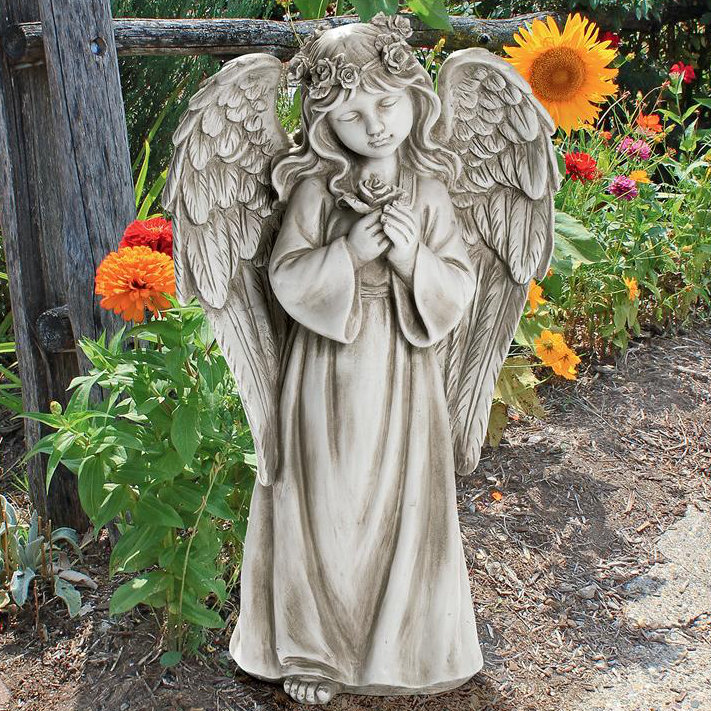 Statue d'ange de jardin Divine Messenger