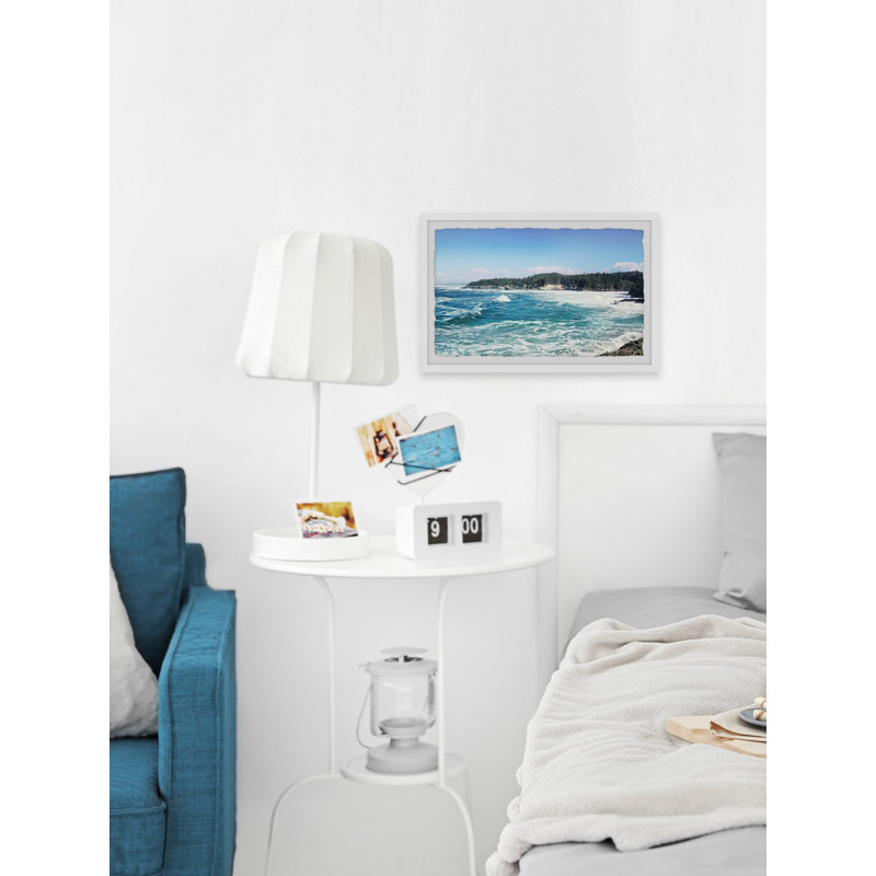 Rough Seas And Waves by Sylvia Cook - Single Picture Frame Painting, 20 cm H x 30 cm W x 3.81 cm D