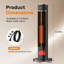 Smugdesk.com 1500 W 5000 BTU Electric Tower Space Heater-137980987