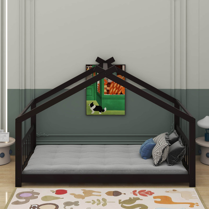Lit simple en bois, Espresso