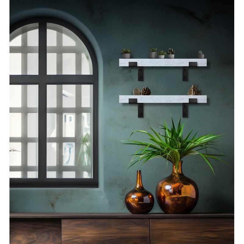 Support en bois de peuplier massif 2 pièces Emerald Lee, H 2 po x l 18 po x P 10 po