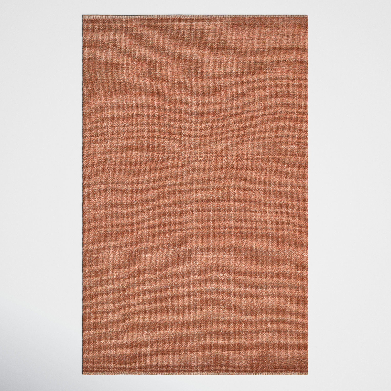 Fleurette Orange Hand-Woven Rug, Rectangle 5' x 8'