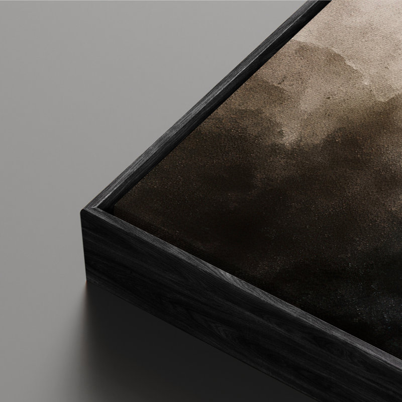 Art mural encadré sur toile, rétro muraux abstraits pour chambre à coucher, Noir, H 24 po x l 16 po