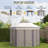 Outsunny 13.3' x 13.3' Pop Up Gazebo Hexagonal Canopy with 6 Zippered Mesh Netting