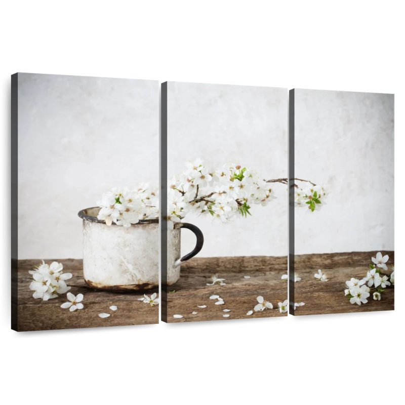Harnek Rusty Cup Flowers, 48" H x 74" W