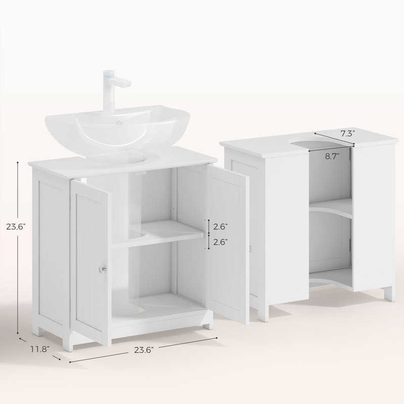 Ballentine Free-Standing Bathroom Cabinet, White