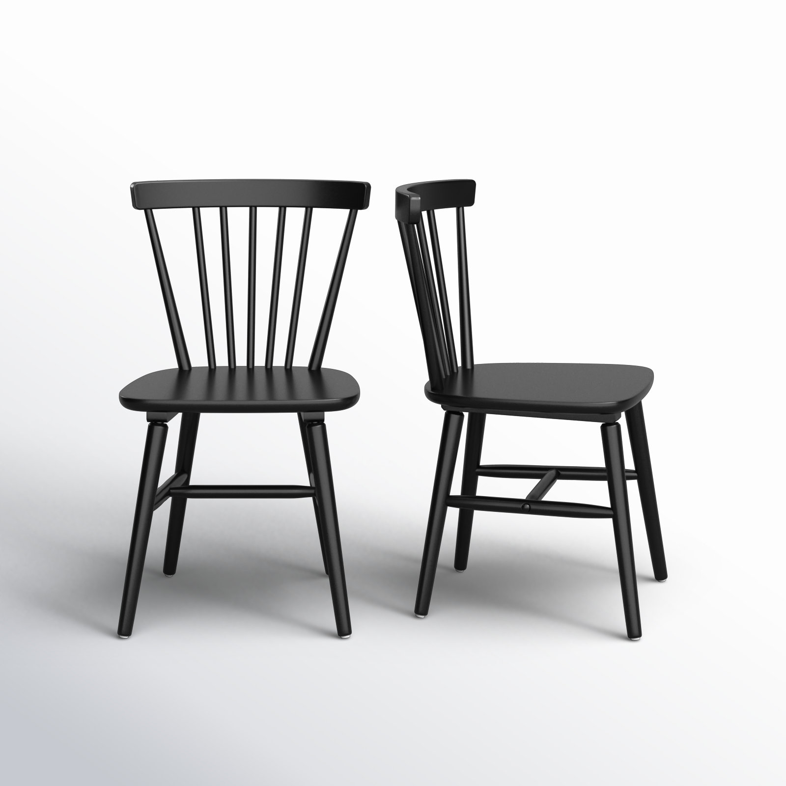 Antoya Solid Wood Dining Chair, Black