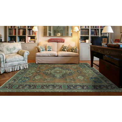 Tapis rouille finement vieilli Keelin