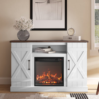 Burroway  47" Media Console TV Stands with Electric Fireplace