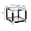 Table de bout, verre transparent
