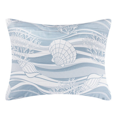Greenland Home Fasions Dover Tidal Blue Standard Sham, 20x26