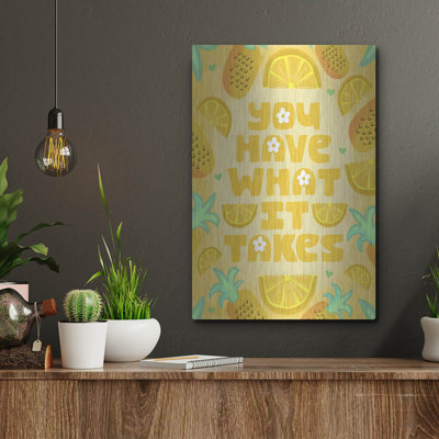 Art mural en métal luxueux «You Have What It Takes» par Club Daydream, 12 po x 16 po