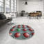 Tapis géométrique rouge / vert / gris-1100300775