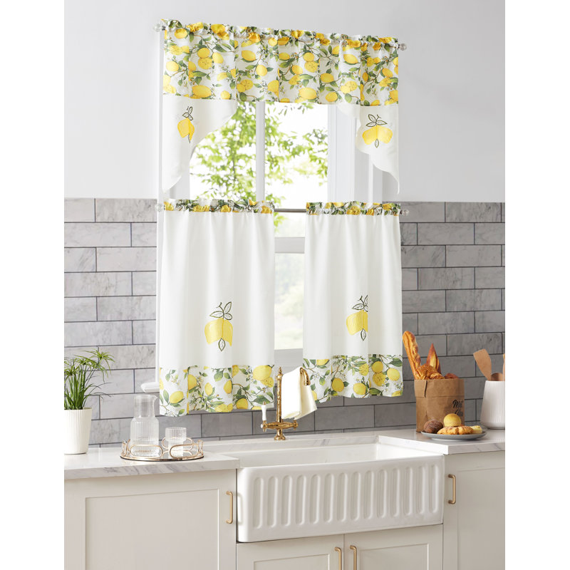 Shwalb Lemon Kitchen Curtain Set