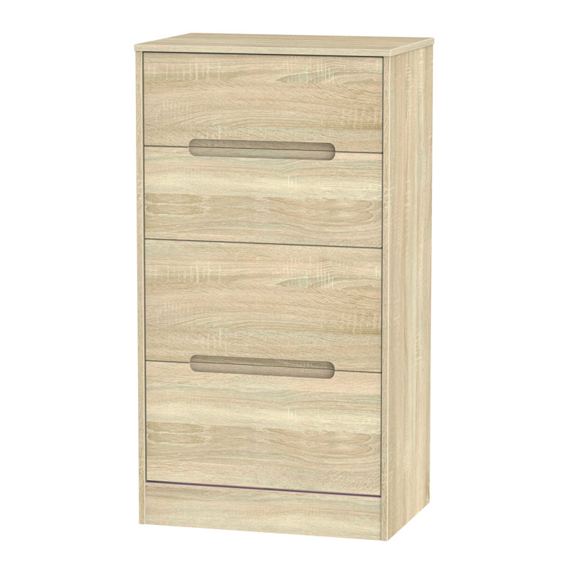 Fully Assembled Vernon 4 Drawer Chest, Bardolino Oak