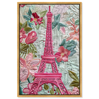 Velours Tour Eiffel, reproduction d'art sur toile par Art Remedy
