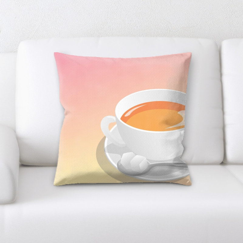 Housse et insert de coussin carré de thé