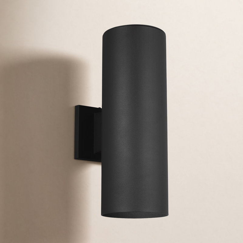 Dylan Wall Light, 14.25" H x 5.12" W x 5.12" D, Black, No