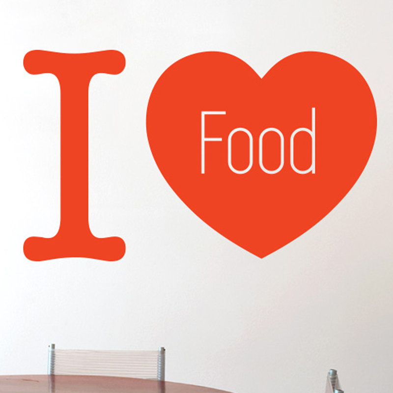 Food & Beverage Wall Decal, Orange, Large