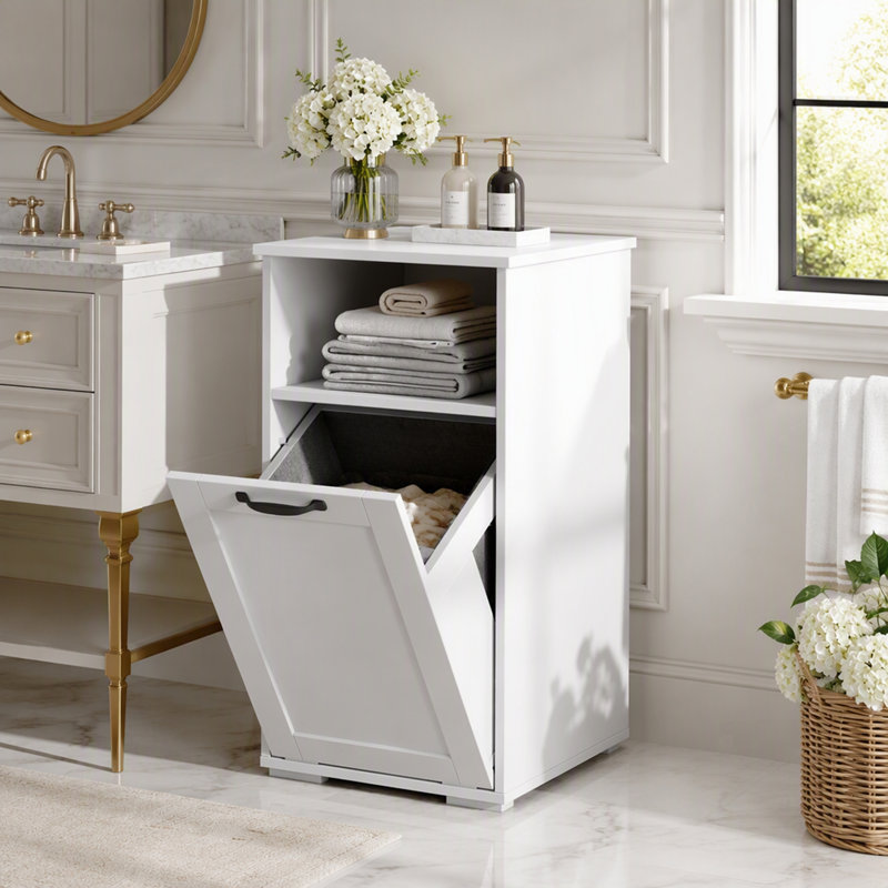Armoire à linge avec sacs de rangement amovibles pour un tri facile et un rangement compact, idéale pour les petits espaces.